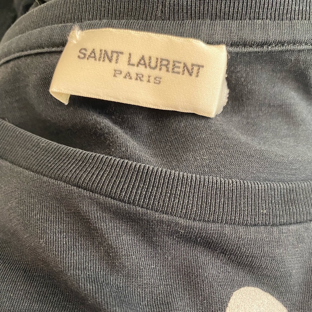 Saint Laurent Paris Hedi Slimane Women’s Black & White ‘Love’ Tee Shirt, XS - Picture 5 of 5